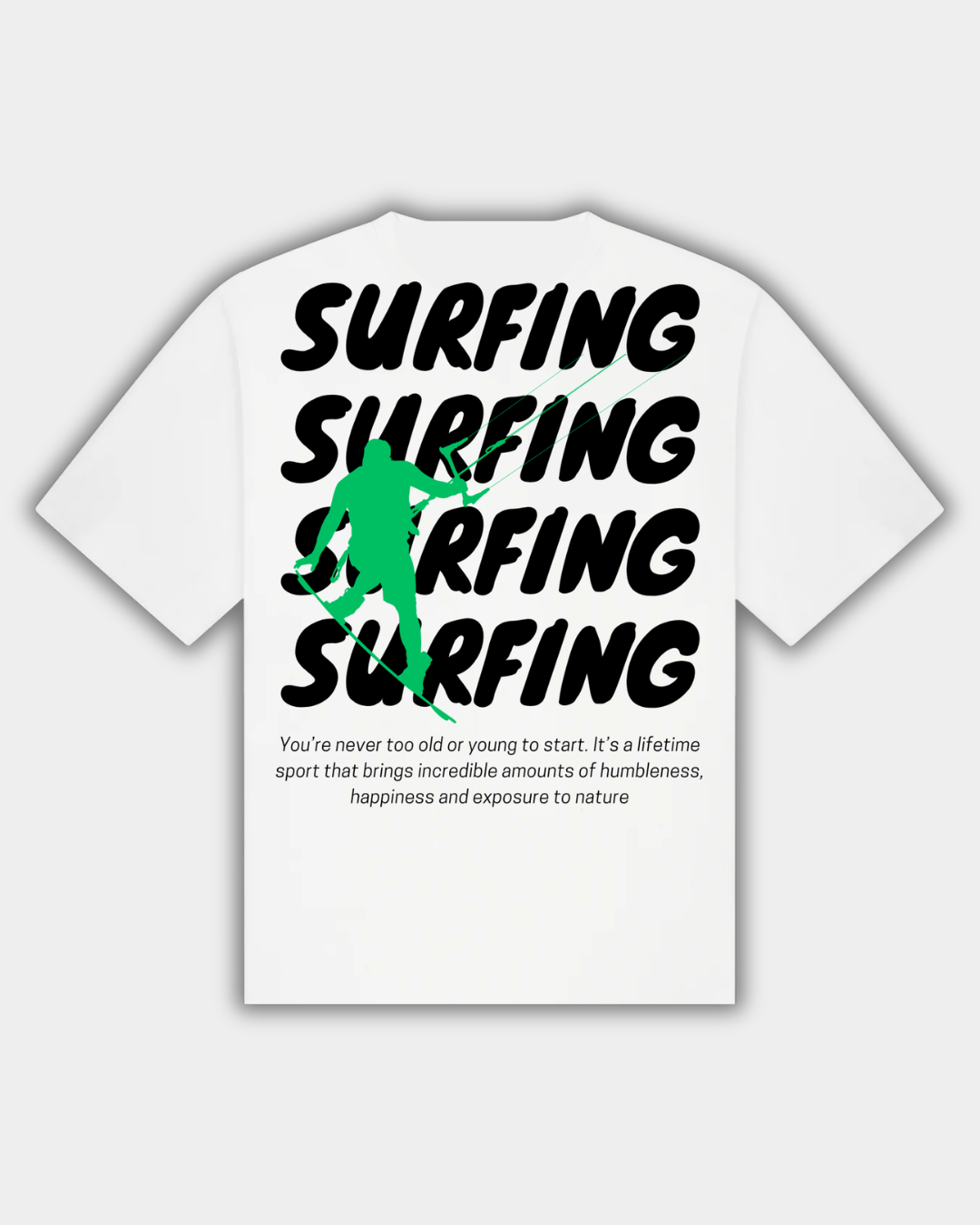 KITESURF T-SHIRT WHITE I JUSTSURF KITE COLLECTOIN