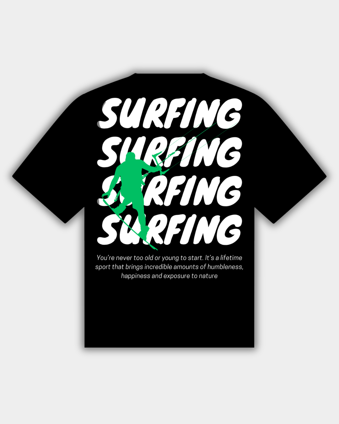 KITESURF T-SHIRT BLACK I JUSTSURF STREETWEAR
