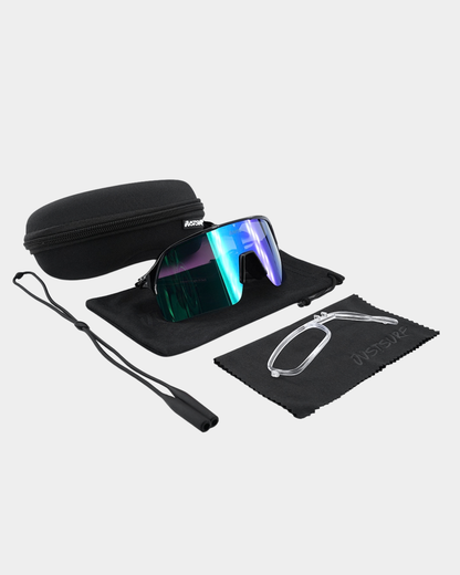 JUSTSURF EYEYWEAR I BLACK + COLLOR LENS GREEN