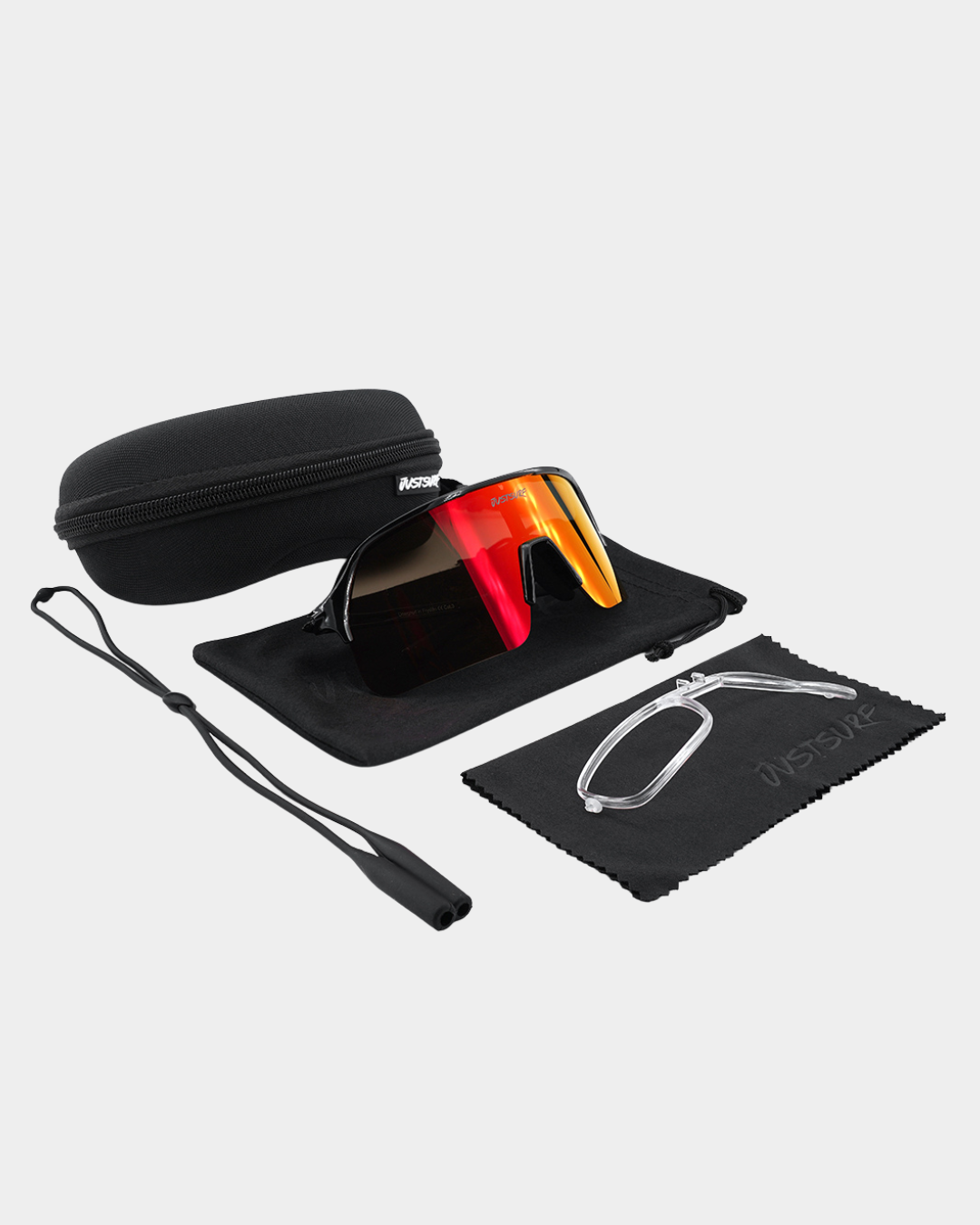 JUSTSURF EYEWEAR I SPORT SUNGLASSES BLACK UV-400
