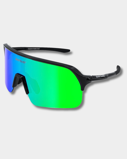 JUSTSURF EYEYWEAR I BLACK + COLLOR LENS GREEN