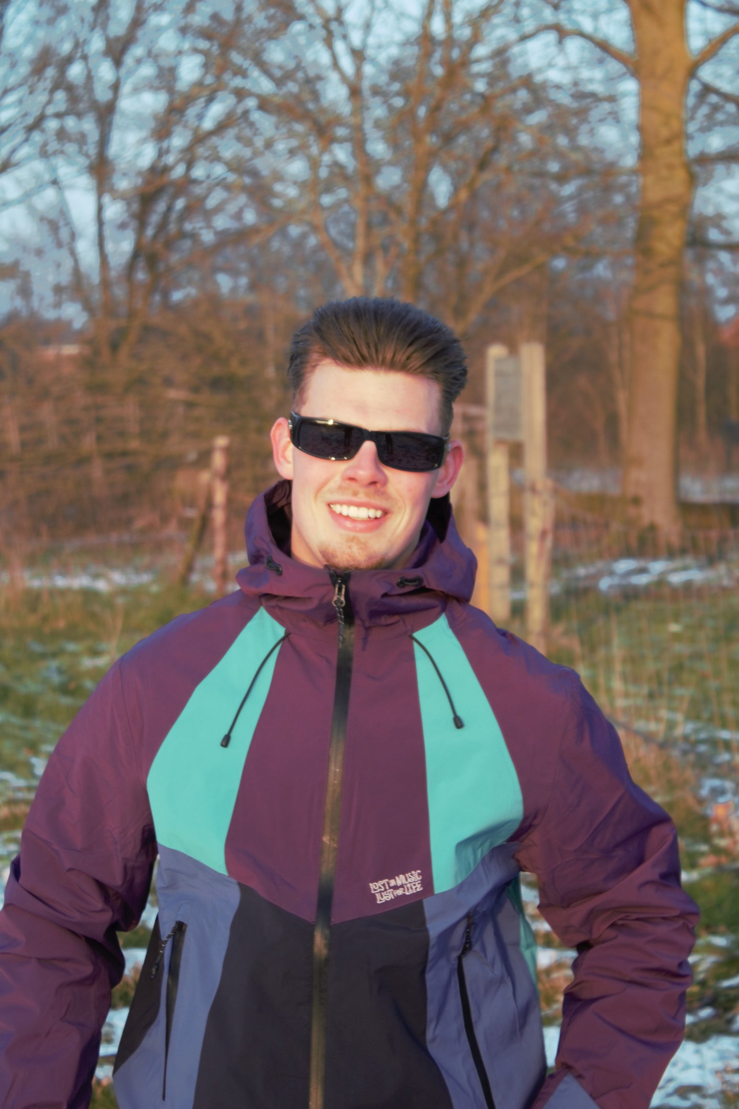 JUSTSURF I SOFTSHELL OUTDOOR JACKET - PURPLE